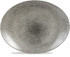 Studio Prints Raku Quartz Black Oval Coupe Plate 31.7x25.5cm