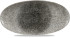 Studio Prints Raku Quartz Black Oval Chefs Plate 13.75x6.75"