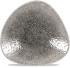 Studio Prints Raku Quartz Black Triangle Shallow Bowl 8.25x 8.25"