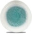 Studio Prints Raku Jade Green Round Trace Plate 11.25"