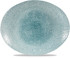 Studio Prints Raku Jade Green Oval Coupe Plate 31.7x25.5cm