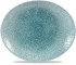 Studio Prints Raku Jade Green Oval Coupe Plate 27x22.9cm
