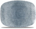 Studio Prints Raku Topaz Blue Oblong Plate 26.1 x 20.2cm