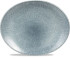 Studio Prints Raku Topaz Blue Oval Coupe Plate 27x22.9cm