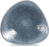 Studio Prints Raku Topaz Blue Triangle Shallow Bowl 10.75x10.5"