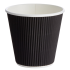Disposable Paper Cups Ripple Wall Coffee Black 8oz (Pack of 500)