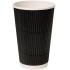 Disposable Paper Cup Ripple 453ml/16oz BLACK (Pack of 500)