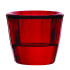 Ribbed Glass Nightlight Tealight Holder Red (Pack of 12)