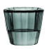 Ribbed Glass Nightlight Tealight Holder Grey (Pack of 12)