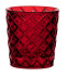 Criss Cross Glass Nightlight Tealight Holder Red (Pack of 12)