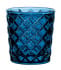 Criss Cross Glass Nightlight Tealight Holder Blue (Pack of 12)