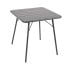 Bolero Square Slatted Steel Table Grey 700mm