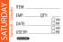 Food Rotation Label Item/Date/Use By - Saturday (Pack of 500)