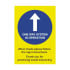 One Way System Arrow Social Distance A4 Vinyl Poster