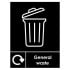 General Waste Recycling Label Vinyl 150 x 200mm
