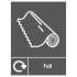 Foil Recycling Label Vinyl 150 x 200mm