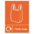 Plastic Bags Recycling Label Vinyl 150 x 200mm