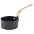 Genware Black Vintage Steel Mini Sauce Pan 7 x 3.75cm - Side