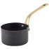Genware Black Vintage Steel Mini Sauce Pan 7.8 x 4.5cm - Side