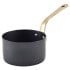 Genware Black Vintage Steel Mini Sauce Pan 9 x 5.25cm - Side