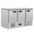 Polar 3 Door Refrigerated Counter with Marble Work Top 368 Litre