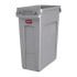 Rubbermaid Slim Jim Bin Waste Container Venting Channels 60 Litre Grey