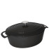 Vogue Black Oval Casserole Dish 30.5cm/12" 6 Litres/210oz