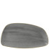 Stonecast Grey Geo Chefs Plate 11.75 x 6.12 Inch