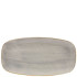 Churchill SPGSXO111 Stonecast Grey Oblong Chefs Plate 11.75X6"