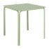Bolero Adeline Steel Square Table Light Green 700mm