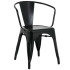 Bolero Bistro Curve Armchairs Black (Pack of 4)