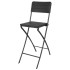 Bolero Folding Bar Chairs Black Wood-Effect (Pack of 2)