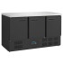 Polar G-Series Triple Door Counter Fridge Black 368 Litre