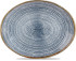 Studio Prints Homespun Slate Blue Oval Coupe Plate 27x22.9cm