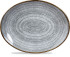 Studio Prints Homespun Stone Grey Oval Coupe Plate 31.7x25.5cm