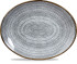 Studio Prints Homespun Stone Grey Oval Coupe Plate 27x22.9cm