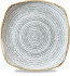 Studio Prints Homespun Stone Grey Square Plate 21.5cm
