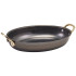 GenWare Black Vintage Steel Oval Dish 20.75 x 15.75cm (Pack of 6)