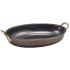 GenWare Black Vintage Steel Oval Dish 24.5 x 17.5cm (Pack of 6)
