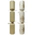 12" Snowflake Sparkle Gold Mixed Christmas Cracker with Gift (Pack of 50)