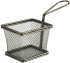 Black Serving Fry Basket Rectangular 10 x 8 x 7.5cm (Pack of 6)