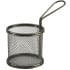 Black Serving Fry Basket  Round 9.3 x 9cm (Pack of 6)
