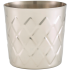 Diamond Pattern Stainless Steel Serving Cup 8.5x8.5cm (Pack of 12)