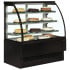 Tefcold Curved Glass Patisserie Serve Over Display Fridge Black 1200mm