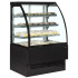 Tefcold Curved Glass Serve Over Display Fridge Black 900mm