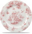 Vintage Prints Cranberry Toile Profile Plate 8"
