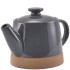 GenWare Kava Dark Grey Stoneware Teapot 480ml/16.8oz (Pack of 6)