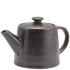 Terra Porcelain Cinder Black Teapot 500ml/17.6oz (Pack of 6)