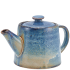Terra Porcelain Aqua Blue Teapot 500ml/17.6oz (Pack of 6)