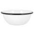 Enamel Bowl White with Black Rim 16cm/6.25" (Pack of 6)
